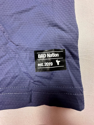 BRD Nation Men's Navy Blue Performance Polo Shirt Size L