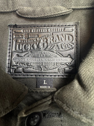 Lucky Brand Men's L Gray Rugged Workwear Shirt Jacket Chore