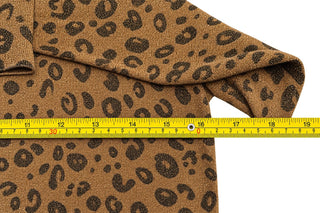 Whistles Leopard Print Metallic Knit Sweater Brown UK 8 US 4