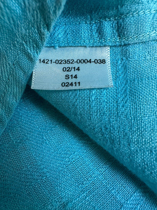 Jos. A. Bank Men's Linen Button-Up Shirt Large Turquoise
