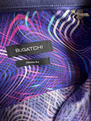 Bugatchi Classic Fit Men's Button-Up Shirt in Vibrant Purple