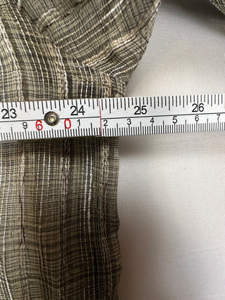 Zara Men's L Textured Plaid Short Sleeve Button Up Shirt