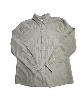 Brunswick Mens XL Beige Oxford Button Down Shirt Long Sleeve