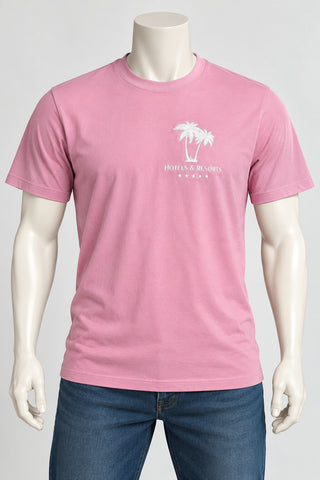 boohooMAN Pink Hotels & Resorts Graphic T-Shirt Medium