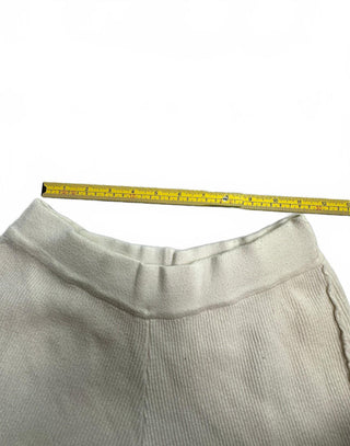 Zara Knit Cream Ribbed Wide Leg Pants Women S