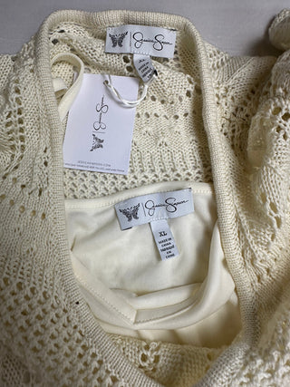Jessica Simpson Trinity Sweater Dress Pearled Ivory XL NWT