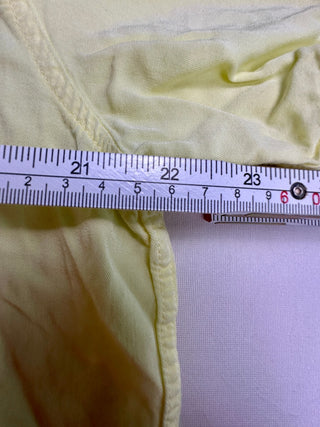 Cotton On Garments Yellow Short Sleeve Button-Up Shirt L