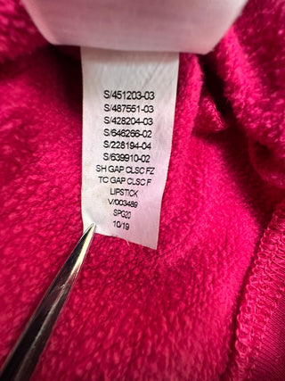 GAP Lipstick Red Full Zip Hoodie Sweatshirt Large