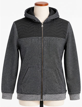 Mossimo Supply Co Black Gray Quilted Zip Hoodie XL (16)