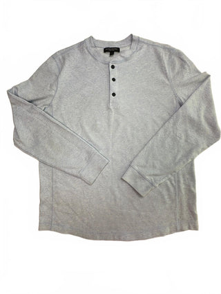 Banana Republic Core Temp L Blue Long Sleeve Henley