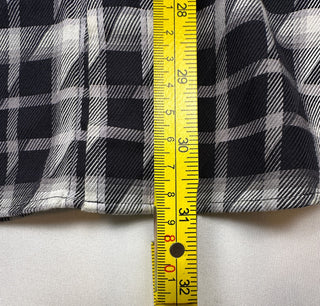 Bugatchi Uomo Men's Large Black and White Plaid Shaped Fit