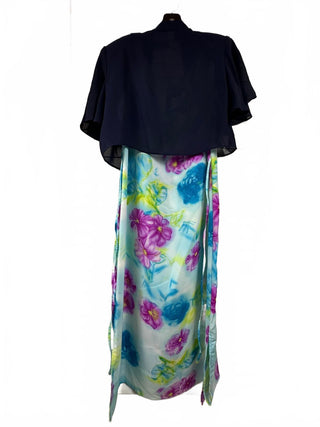 Spago Women's Floral Sleeveless Maxi Dress with Navy Molly