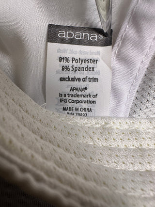 Apana White Running Cap Adjustable Reflective Athletic Hat