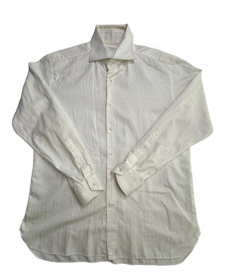 Ermenegildo Zegna Couture Men's 43/17 Ivory Dress Shirt