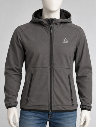 Gerry Gray Hooded Full Zip Performance Jacket Men M