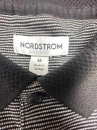 Nordstrom Men's Medium Gray and Black Polo Shirt
