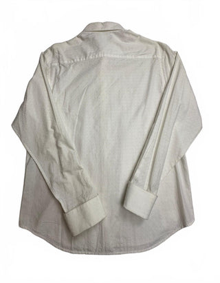 Perry Ellis Men's White Long Sleeve Button-Up Shirt Size L