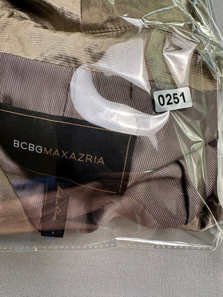 BCBGMAXAZRIA Metallic Bronze Hooded Jacket Women S