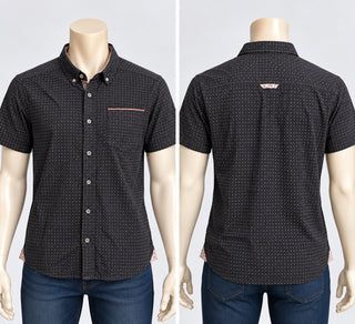 Stitches & Rivets Men's Black Short Sleeve Button-Up Shirt M