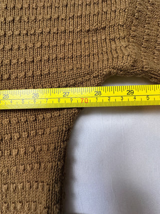 Time and Tru Brown Textured Knit Sweater Medium 8-10