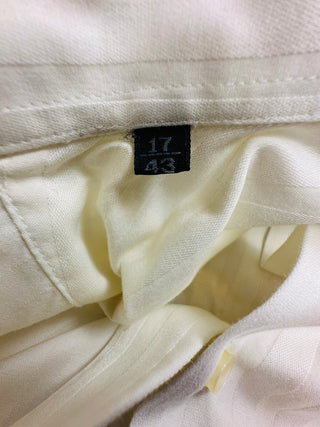 O.H.H.A Chemises Men's 17 43 White Stripe Dress Shirt Cotton