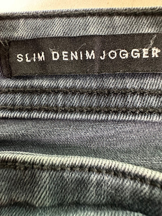 Cotton On Men's Slim Denim Jogger Jeans Washed Charcoal Gray