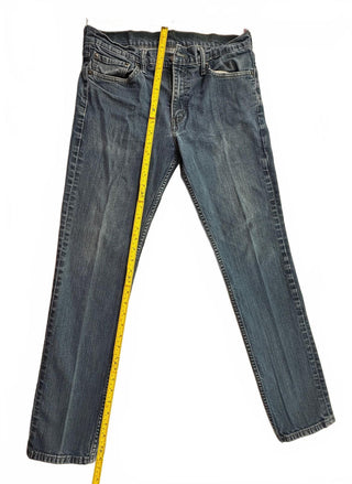 Levi's Men's Blue Denim Straight Fit Jeans, Medium Wash, 31