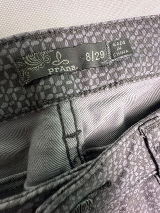 prAna Gray Print Skinny Jeans Women 8/29 Organic Cotton