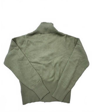 Yesfashion Green Full Zip Mock Neck Cardigan Sweater M NWT