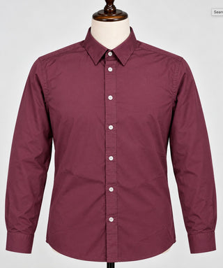 H&M Men’s XL Slim Fit Burgundy Long Sleeve Button-Up Shirt