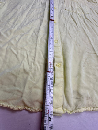Cotton On Garments Yellow Short Sleeve Button-Up Shirt L