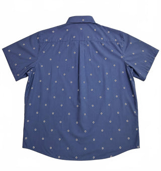 & Collar Men's XL Blue Floral Short Sleeve Button Up Shirt