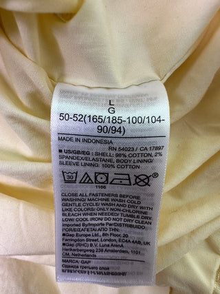 Gap Men's L Cream Cotton Harrington Full Zip Jacket 2022