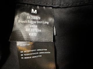 Brandit Men's M Black Rugged Military Utility Shirt Cotton