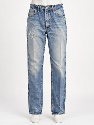 Rustler Mens Jeans 34x32 Distressed Faded Blue Denim Vintage