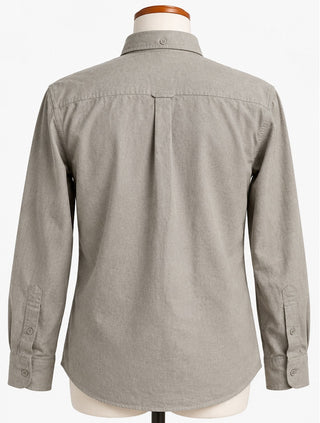 Brunswick Mens XL Beige Oxford Button Down Shirt Long Sleeve