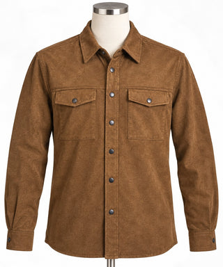 Nomad Craft+Flow Tan Aguilar Suede Snap Button Lined Jacket