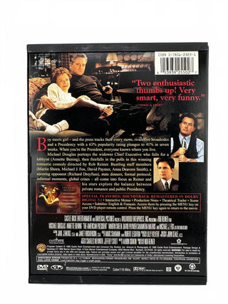 The American President DVD Starring Michael Douglas & Annette Bening Warner Bros