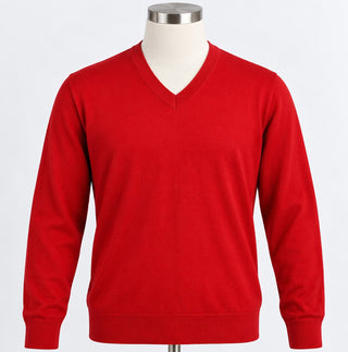 GAP Men's Red V-Neck Cotton Sweater Size M