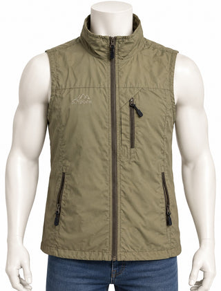Classic 1902 Outdoor Men's L Sleeveless Utility Khaki Vest