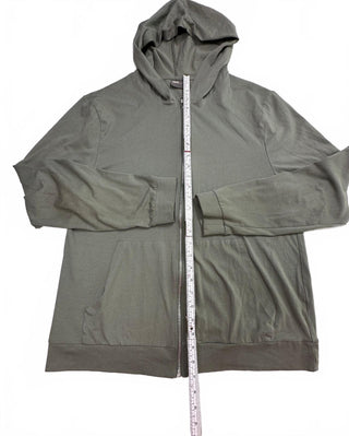 ASOS Men's XXL Olive Green Full Zip Hoodie Lightweight