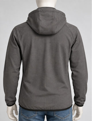 Gerry Gray Hooded Full Zip Performance Jacket Men M