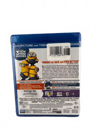 Minions Blu-ray + DVD + Digital HD Combo Pack - 3 New Mini Movies, Stuart, Kevin
