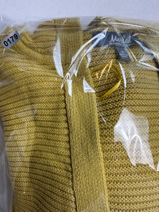 Marled Reunited Clothing Mustard Hooded Cardigan Sweater M