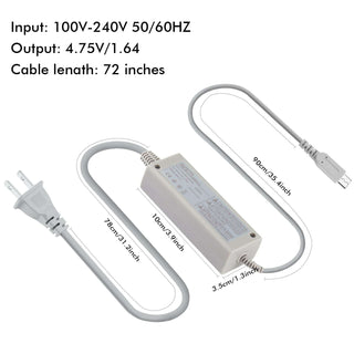 2-Pack Wii U GamePad Charger AC Adapter Power Cord Cable 4.75V 1.6A 7FT