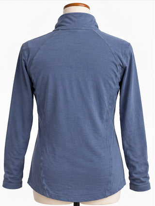 REI Co-op Blue 100% Merino Wool Quarter Zip Base Layer