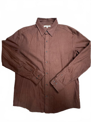 American Apparel Men's L Chocolate Brown Button Up Shirt