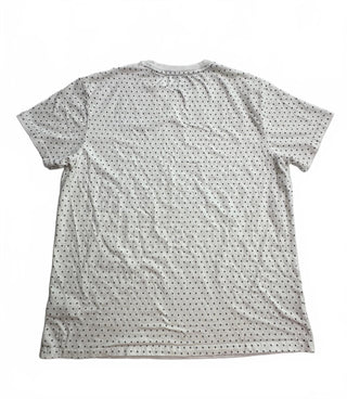 Kenneth Cole New York Large White Polka Dot T-Shirt