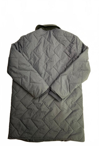 Banana Republic Long Quilted Herringbone Navy Jacket Large