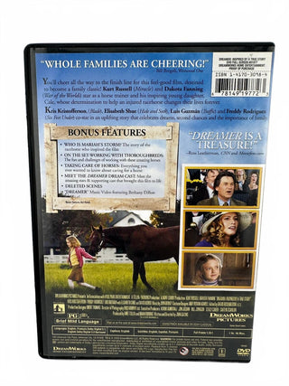 Dreamer DVD Full Screen Family Drama Starring Kurt Russell & Dakota Fanning